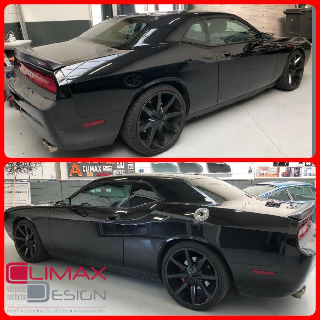 We hebben deze geweldige #Dodge #Challenger rondom mogen voorzien van #PrivacyGlass. Wil jij óók #privacy #glass neem dan contact met ons op. #carwrapping #wrapping #styling #design #printing #autoreclame
