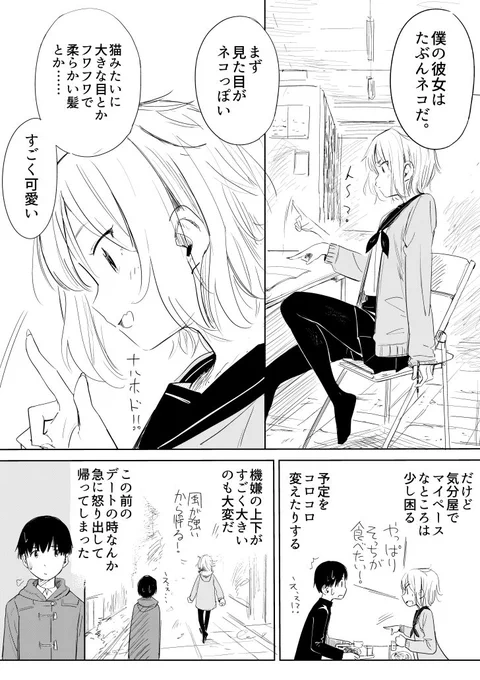 猫の日ということで、猫っぽい女の子の漫画を描いてみました。
#猫の日 