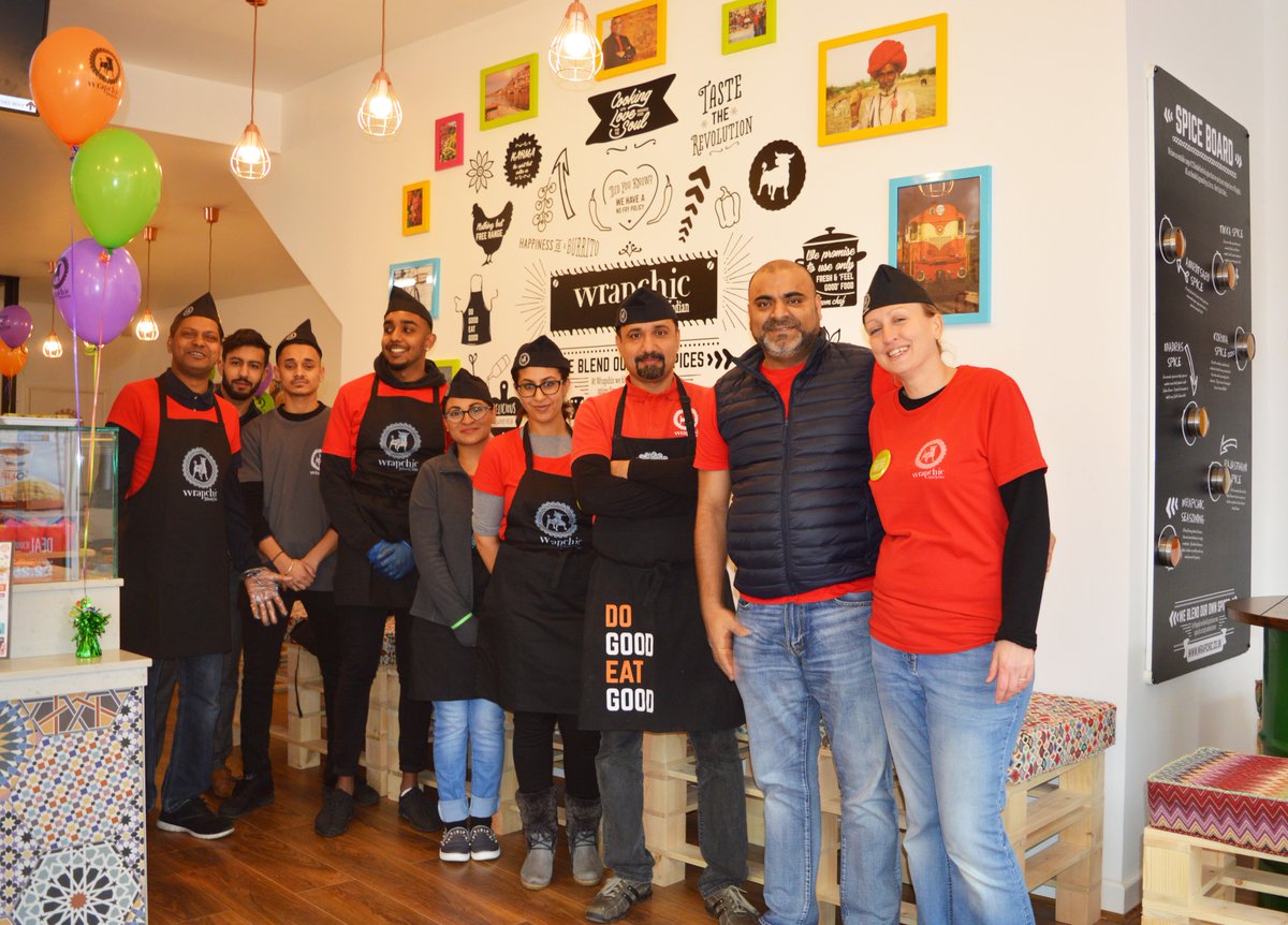 Wrapchic's tweet photo. Thanks to everyone who came down to our launch day. We've now hit over 200 Burritos. Thanks for joining the queue. We really hope your food was worth the wait. #leicester #gallowtreegate #poundburrito #indianburrito https://t.co/B2ONvMLLep
