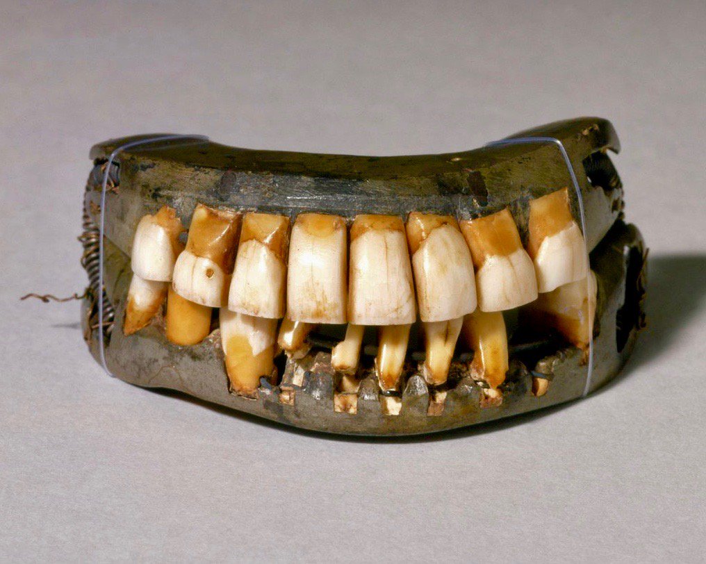 Dentures of Washington (born today, 1732), displayed at Mount