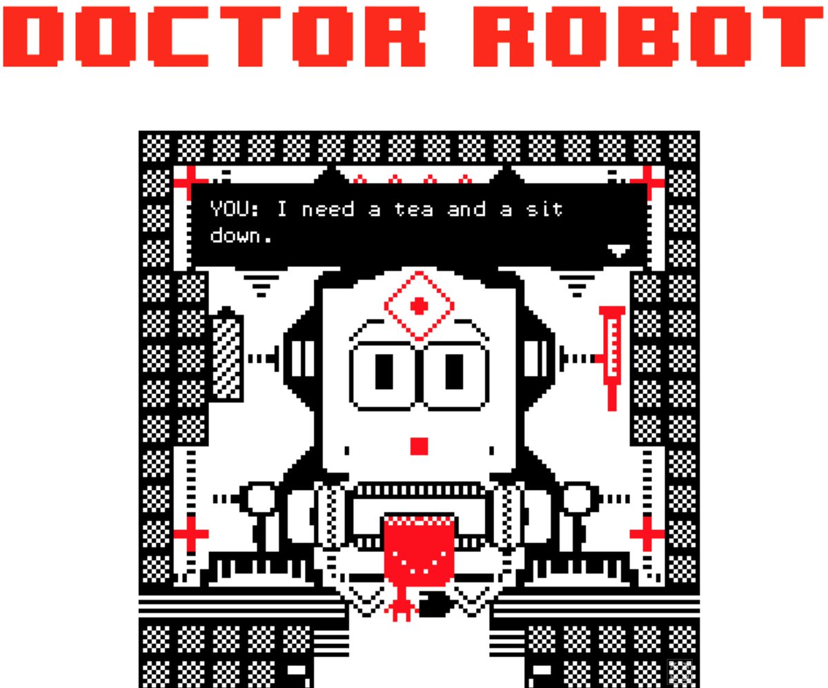 Quantum_Sheep's tweet photo. Oh my! The lovely folks @pcgamer played Doctor Robot! :D
https://t.co/7Ch83sLqXq
Thank you! :D
*curtseys*
And thanks to @HazelRaah for letting me know, and @WarpDoor for the source! :D
You can find the game here: https://t.co/urZXrAbyjP :)
#gamedev #indiedev #DoctorRobot https://t.co/hR8roLCOGf