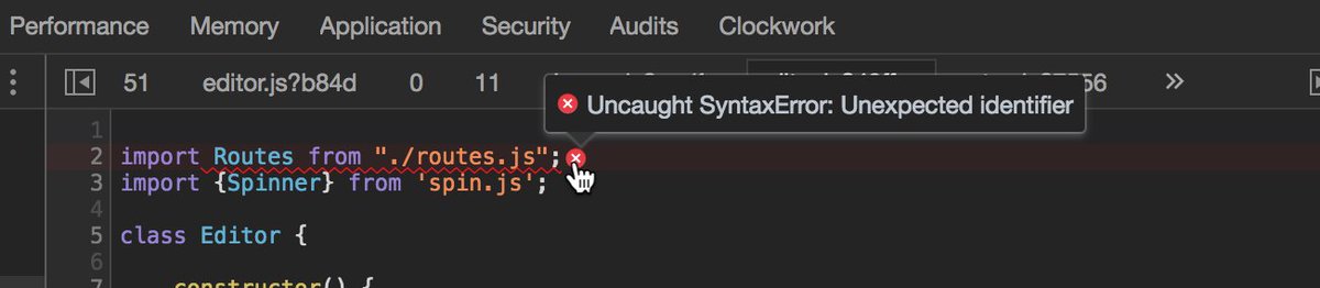 janostlund's tweet image. For once trying to learn to write clean, modern JavaScript ;-). Using latest Laravel Mix. Chrome DevTools shows this error, but it works. DevTools does not recognize ES2017? Nothing to worry about? #laravel #laravelmix #es2017 #chromedevtools