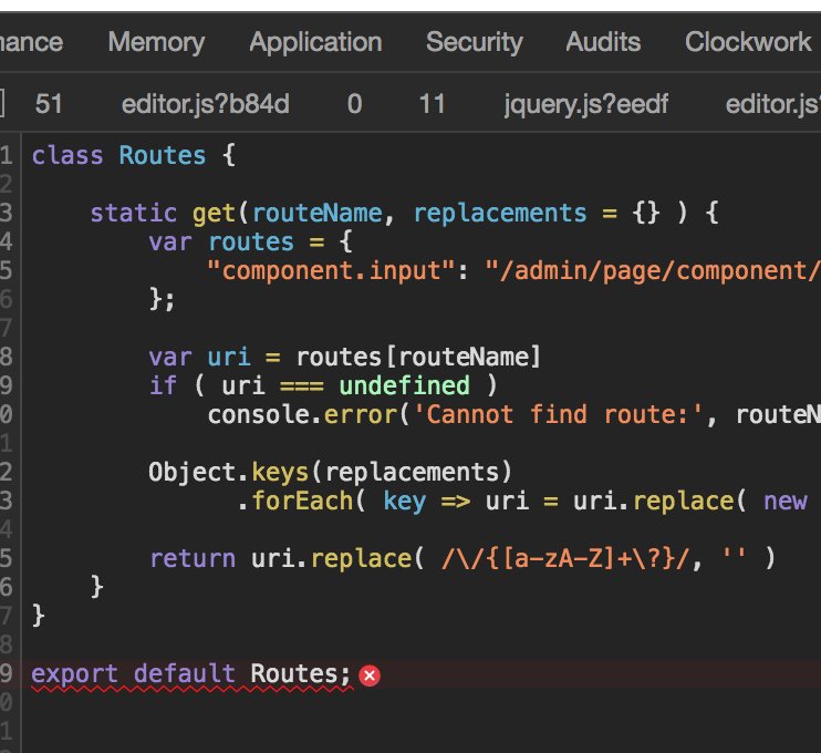 janostlund's tweet image. For once trying to learn to write clean, modern JavaScript ;-). Using latest Laravel Mix. Chrome DevTools shows this error, but it works. DevTools does not recognize ES2017? Nothing to worry about? #laravel #laravelmix #es2017 #chromedevtools