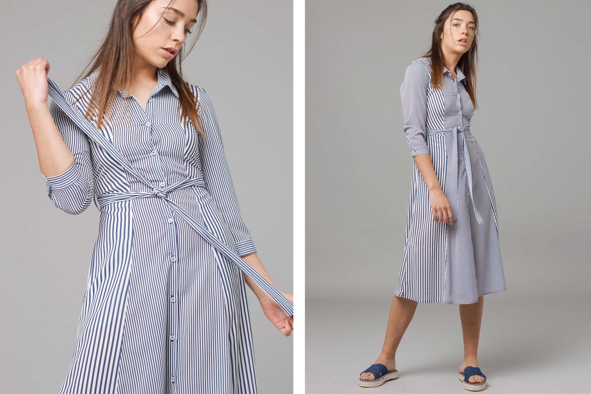 ClpShop's tweet photo. Vestido de rayas para nuestras chicas #CLPshops #linu #news https://t.co/HOk6M2VAP0