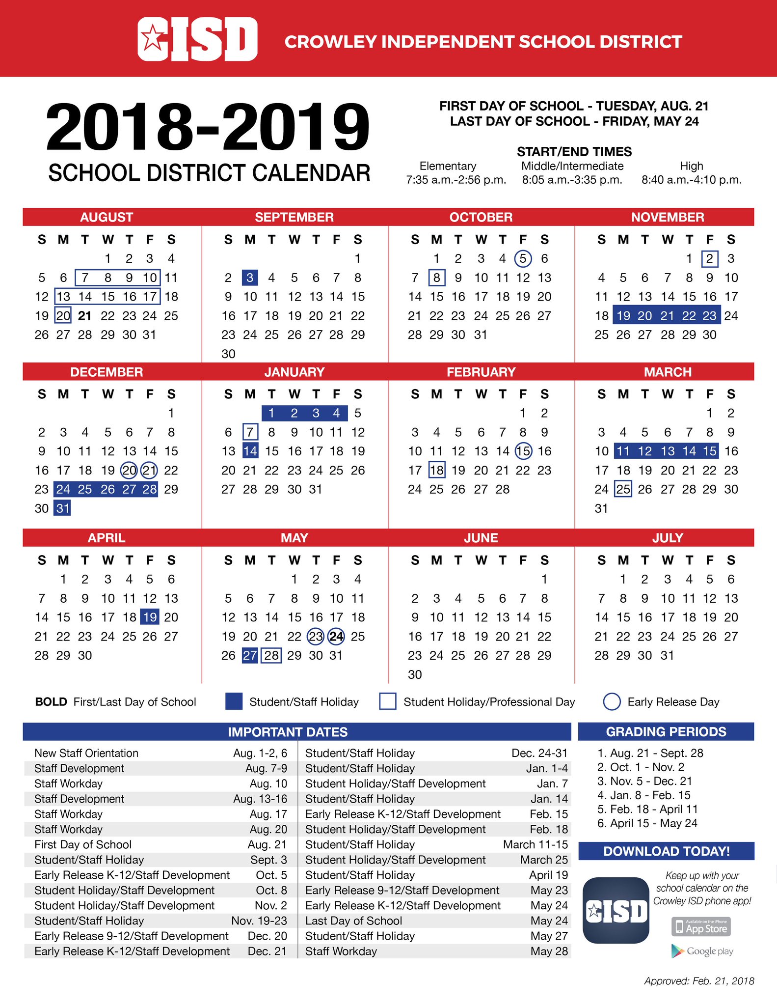 Aisd Calendar 202324 Printable Calendar 2023