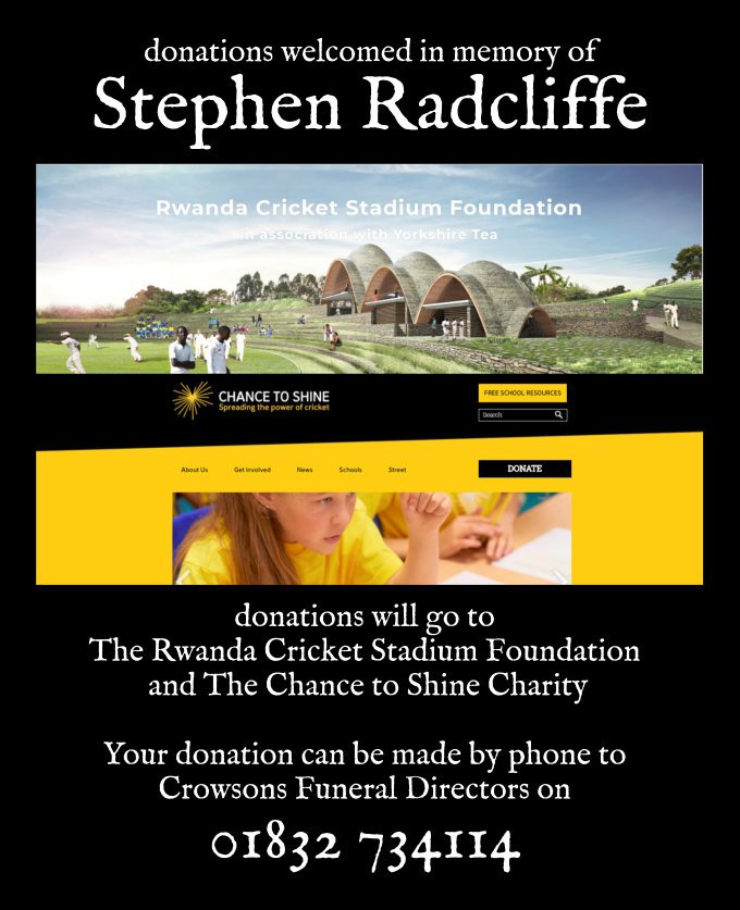 For anyone not able to make the wonderful, moving Celebration of Stephen Radcliffe's Life held on Monday in #Oundle, you still have the opportunity to make a donation in Stephen's memory.