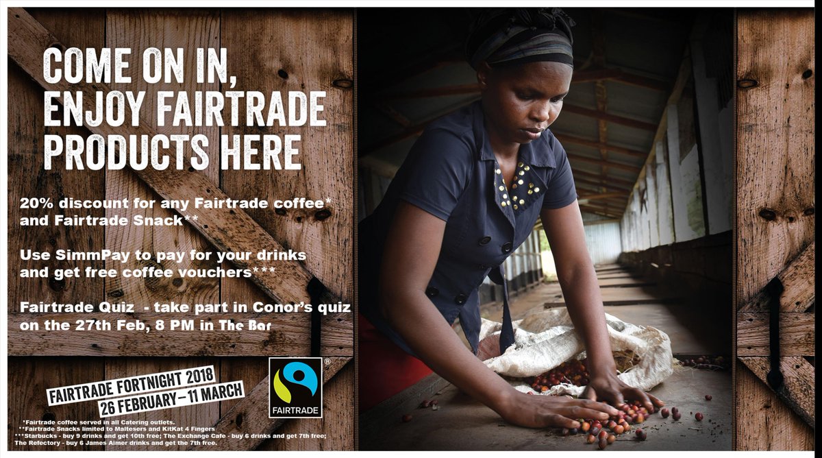 StMarysCatering's tweet photo. Great discounts for #FairtradeFortnight are coming in all our outlets from the 26th Feb. Don't miss out! https://t.co/rVtKH6NsyC