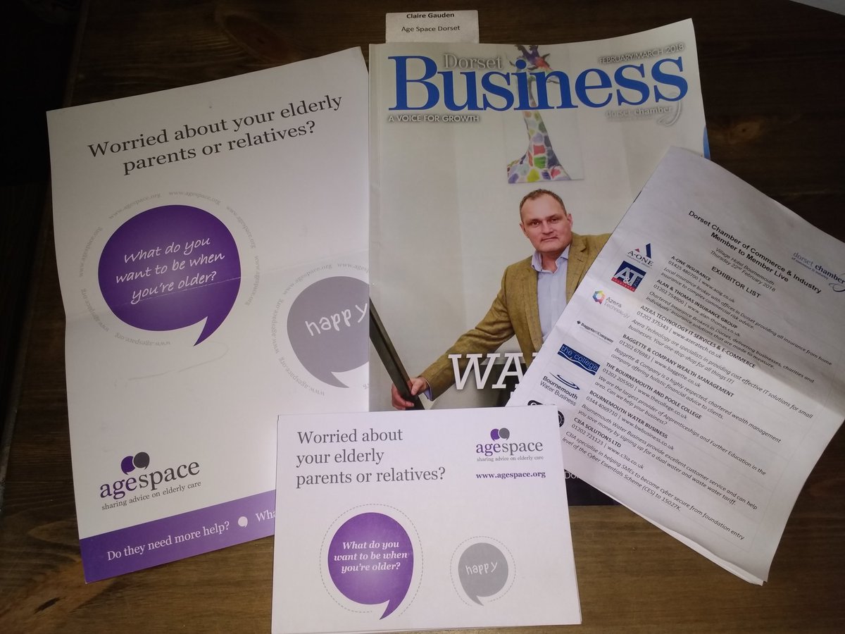 AgeSpaceDorset's tweet image. Thanks @DorsetChamber for a great event today full of so many interesting and exciting businesses in Dorset #DorsetM2MLive