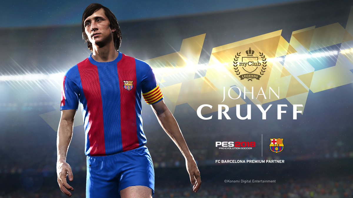 • #PES2018 - [du 22 au 01/03] Nouvelle campagne dans #myClub: 'Legends Cruyff + PES Selection' ! 🎮 
👉 En plus cette semaine, obtenez le triple de points d'expérience lors de matches myClub ! Utilisez-les pour améliorer votre effectif !
▶️ pes-soccer.fr/224-pes-2018/1…