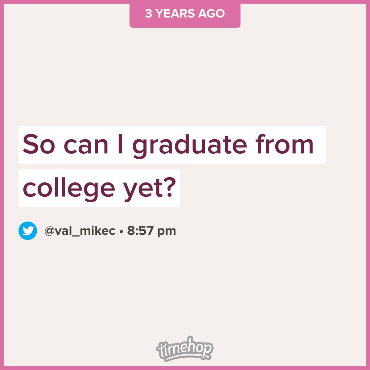 val_mikec's tweet image. I tweeted this 3 years ago today and in a short 3 months, it will be reality ... and then do it all again for 2.5 more years of PT school 😁