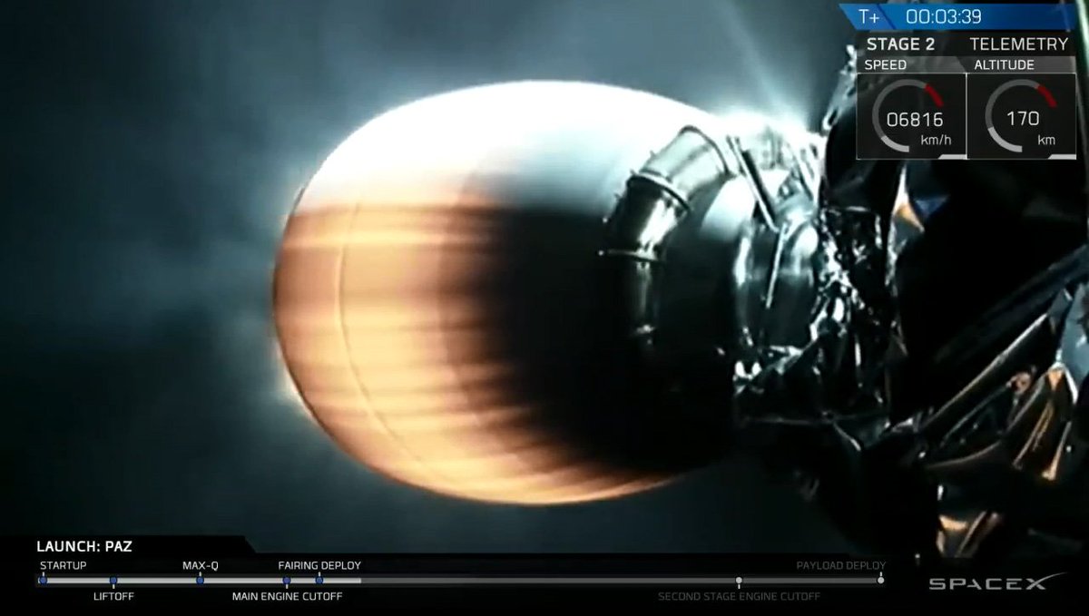 agencia_sinc's tweet image. El satélite español PAZ por fin está en el espacio 🚀 El cohete Falcon 9 de @SpaceX lo acaba de lanzar con éxito desde California agenciasinc.es/Noticias/Diez-…