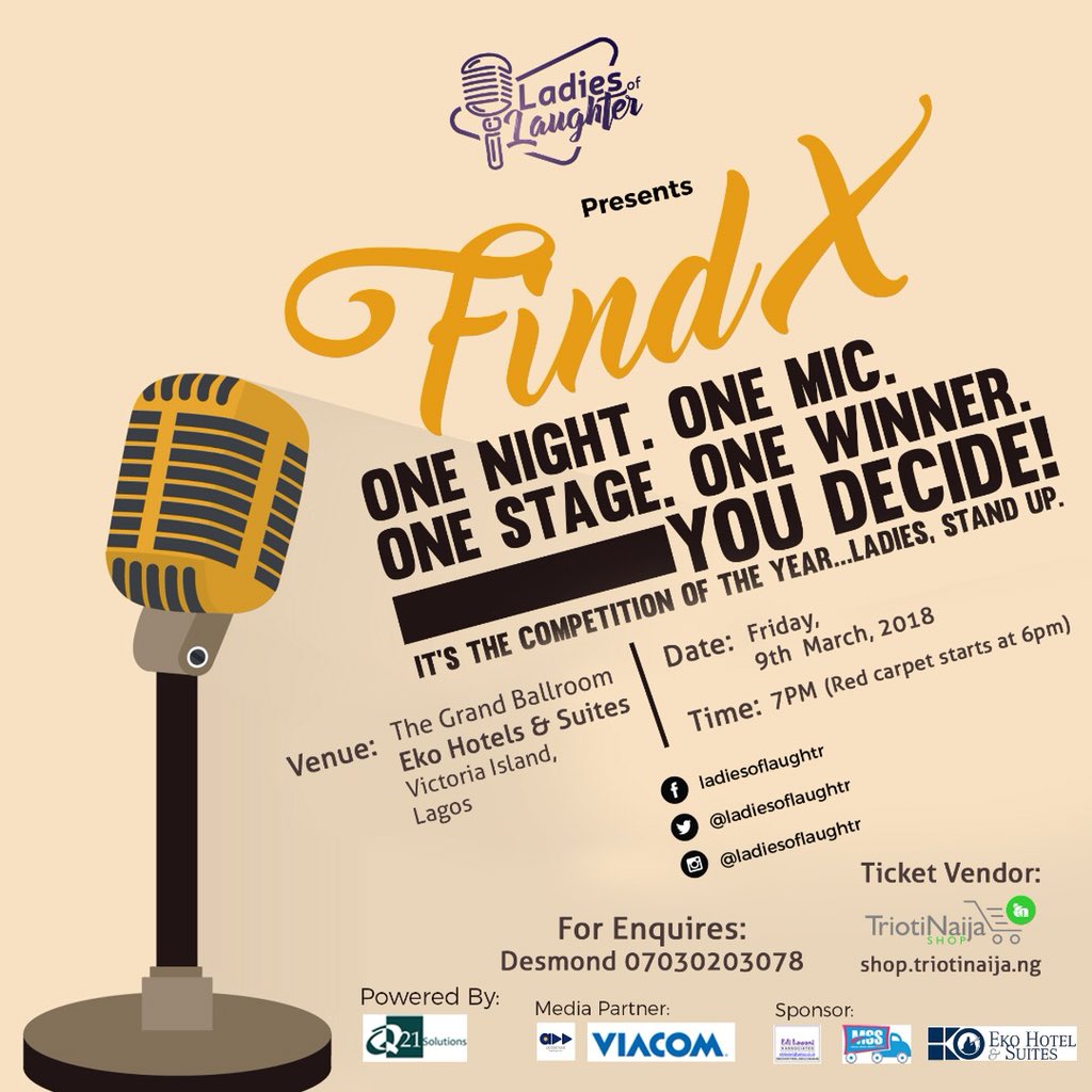 thelady_ma's tweet image. #ladiesoflaughtr2018 
#FindingX #ladiesoflaughter2018
#LOL2018 #LadiesOfLaughtr2018
#Femalecomedian #Comedy
#WomenEmpowerment #Humor
#LOLcompetition2018
#womenincomedy #q21solutions
@q21solutions @kukurukuboy @accelerate_tv @LadiesofLaughtr