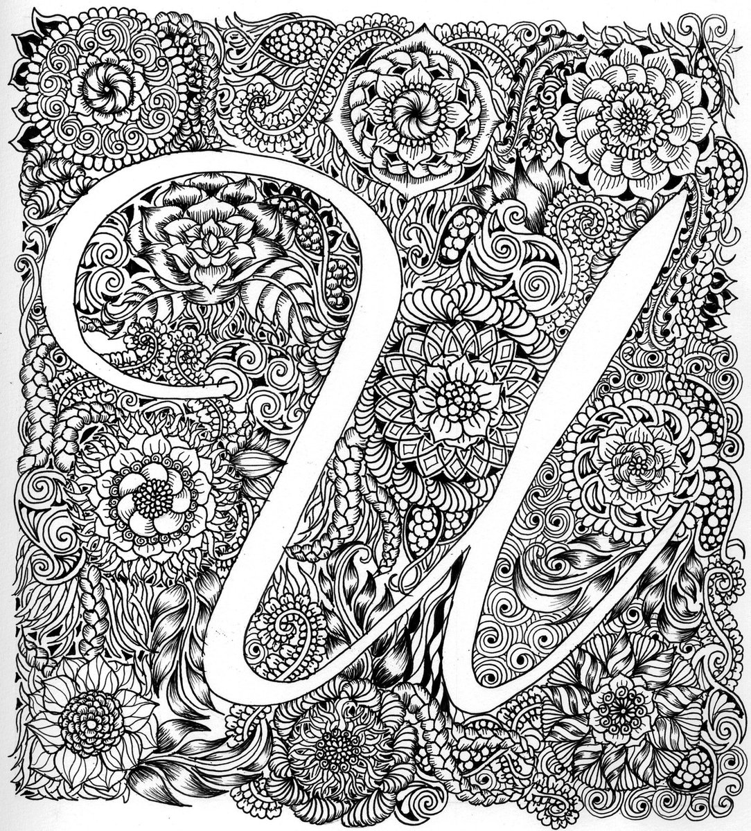 Tuntun على تويتر Alphabet U Tangle Zentangle Alphabet Doodle Botanical Mehndi Illust ゼンタングル イラスト メヘンディ ボタニカル 描いてみました T Co Crk8r8cq55 T Co Znypw5cqjx