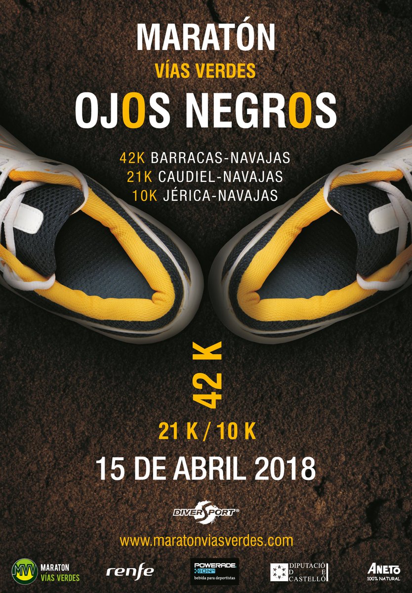 MaratoVV's tweet photo. Next Stop ... 15/4 Comunidat Valenciana #MaratóViesVerdes #OjosNegros - Castelló

👉Ja som 700 ... Places limitades a 1.200 ‼️‼️‼️

https://t.co/dEu4oGYqd7 https://t.co/C4TbQgN368