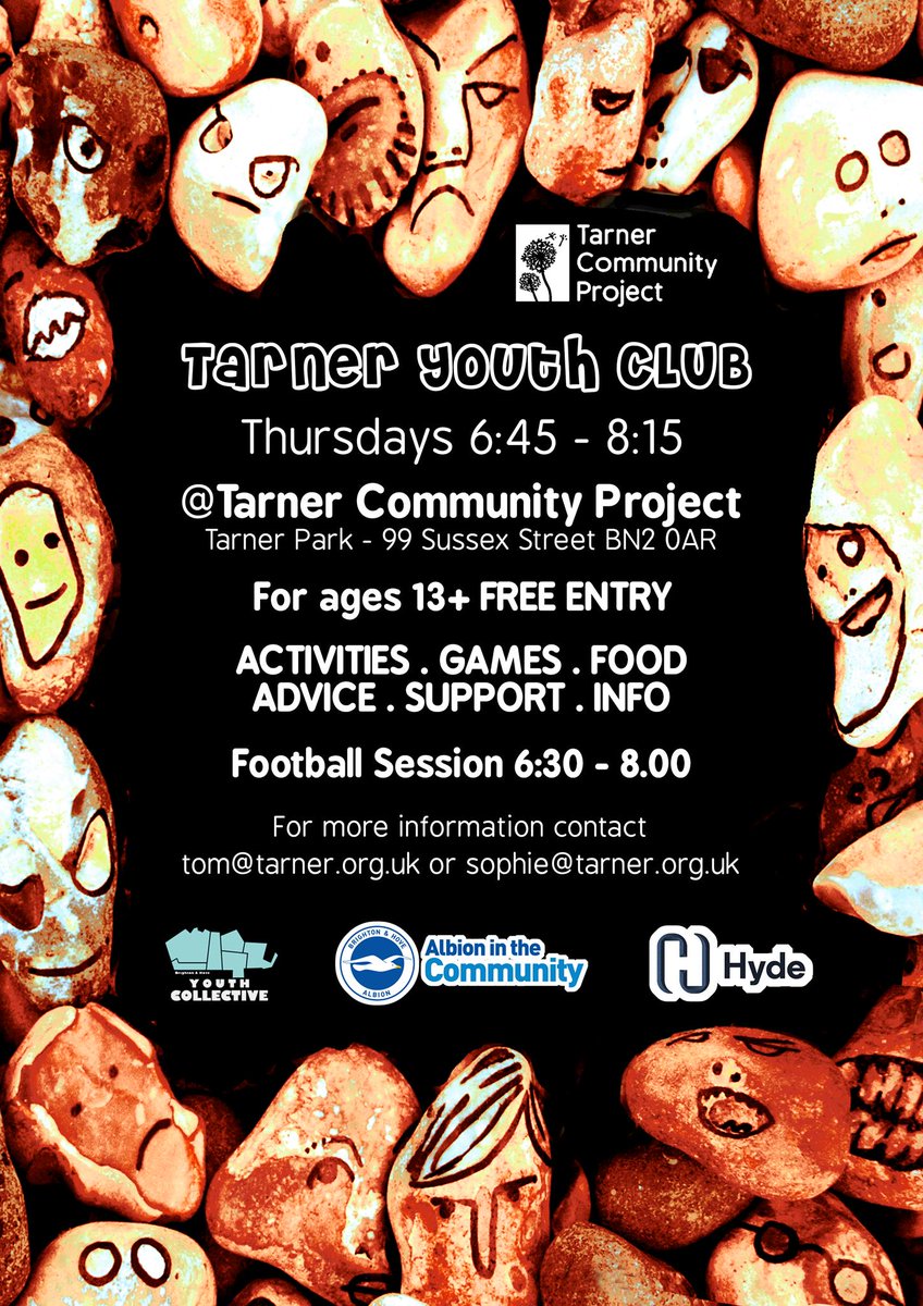 TarnerCP's tweet photo. Tonight - Youth club + Football at Tarner Community Project, Tarner park, Sussex Street. @albioninthecomm @BHYCollective @HydeHousing #brighton #youth https://t.co/XYuh3e2zKP
