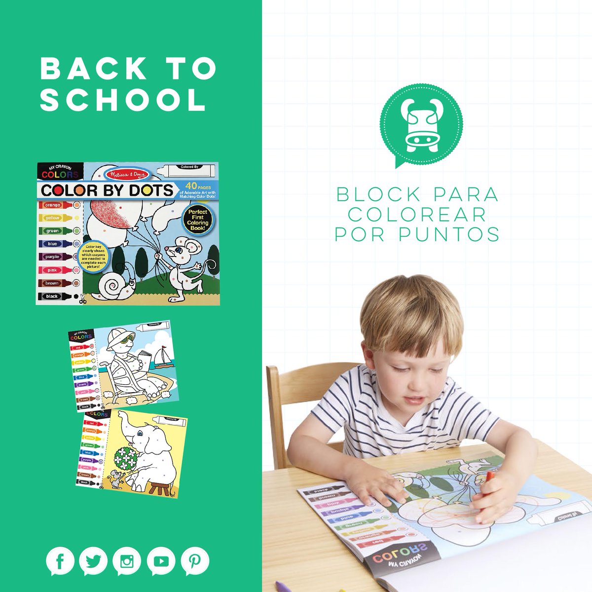 TiendaCarambaCL's tweet photo. ¡Démosle color al aprendizaje! 😊 Enséñale a colorear y conocer los colores a tu hijo, con el #BlockParaColorear 🔵🔴⚫⚪. [https://t.co/xj5rAJsGEL] https://t.co/dad5K5C4HG
