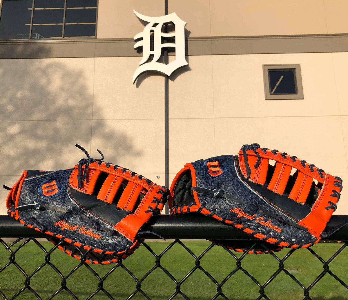 tigers's tweet photo. What a glovely day! Nothing like getting a new @wilsonballglove in #SpringTraining. #GloveDay https://t.co/MU9ZqNjsqJ