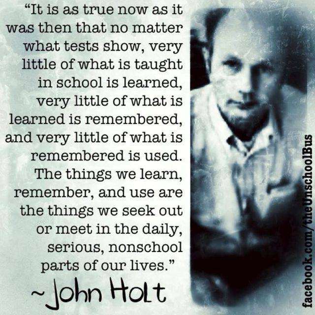 alliance4sde's tweet photo. It is always good to go back to the source of so much of our rethinking of compulsion in eduction -- John Holt. #JoinASDE https://t.co/Hf1SMFYLzt