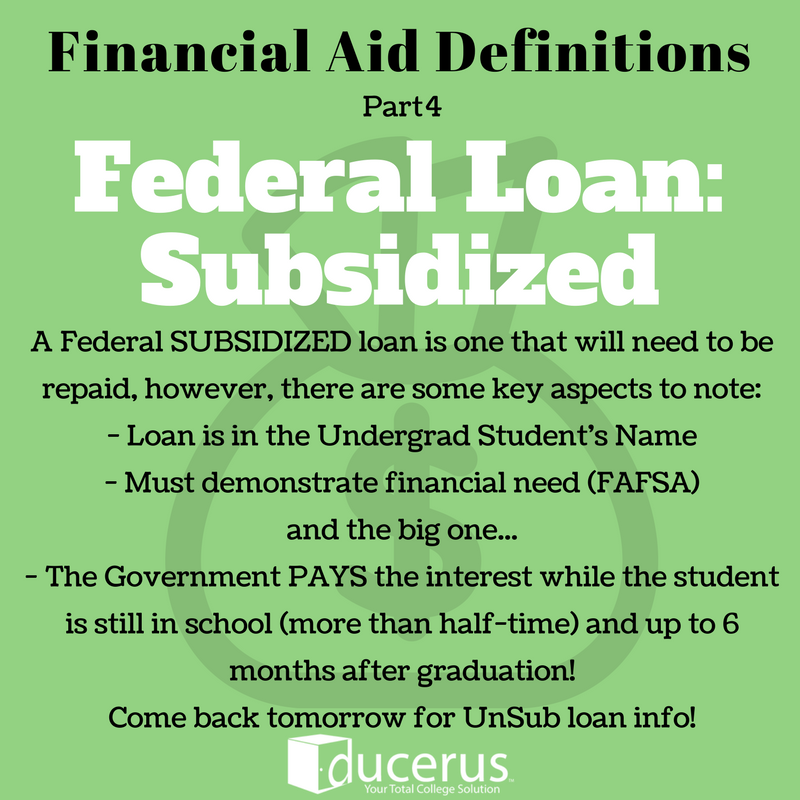 DucerusCarlsbad's tweet photo. Did you know that #StudentLoans are not all the same? Today's #ThursdayThoughts include the definition of just one of the Federal Student Loans. Oh, and yes, #Loans are in fact #FinancialAid! Reply to us with #AskDucerus with your questions, we're here to help de-stress the mess! https://t.co/7hhJiaWjB2