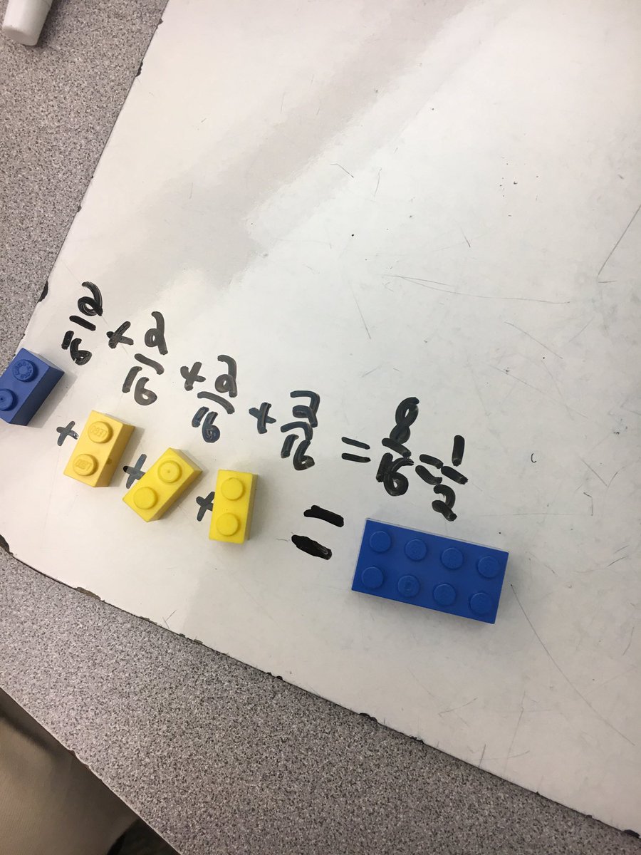 Using LEGOs to add fractions #RBBisBIA <a href="/pamela_brett/">Pamela Brett, Ed.D.</a> <a href="/rbmsROCKETS/">Red Bank Middle</a>