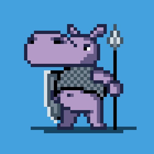 axelhunder's tweet photo. Legends tell of a godly creature that is half hippo half human - the Hippoman @Pixel_Dailies 
#pixel_dailies #mythicalcreature #pixelart #hippoman https://t.co/RcEkr0qxWz
