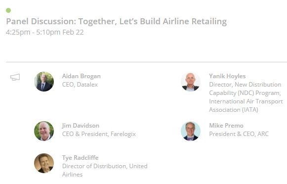 .@ IATA #AviationDay - Datalex CEO Aidan Brogan shares a panel discussion: 'Together, Let’s Build Airline Retailing' starting at 4:25pm joined by Yanik Hoyles, <a href="/mjpremo/">Mike Premo</a> , <a href="/tyeradcliffe/">Tye Radcliffe</a> &amp; Jim Davidson #TravelTech #AirlineRetail #PaxEx