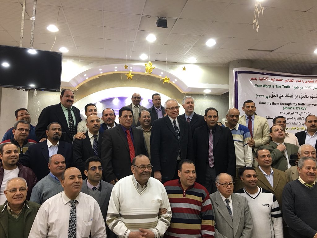JohnWilkerson2's tweet image. Some of the pastors here in Egypt as we gathered for a group picture after teaching for our third day. Beautiful testimonies represented in the lives of our brothers in Christ.  The church building also pictured.