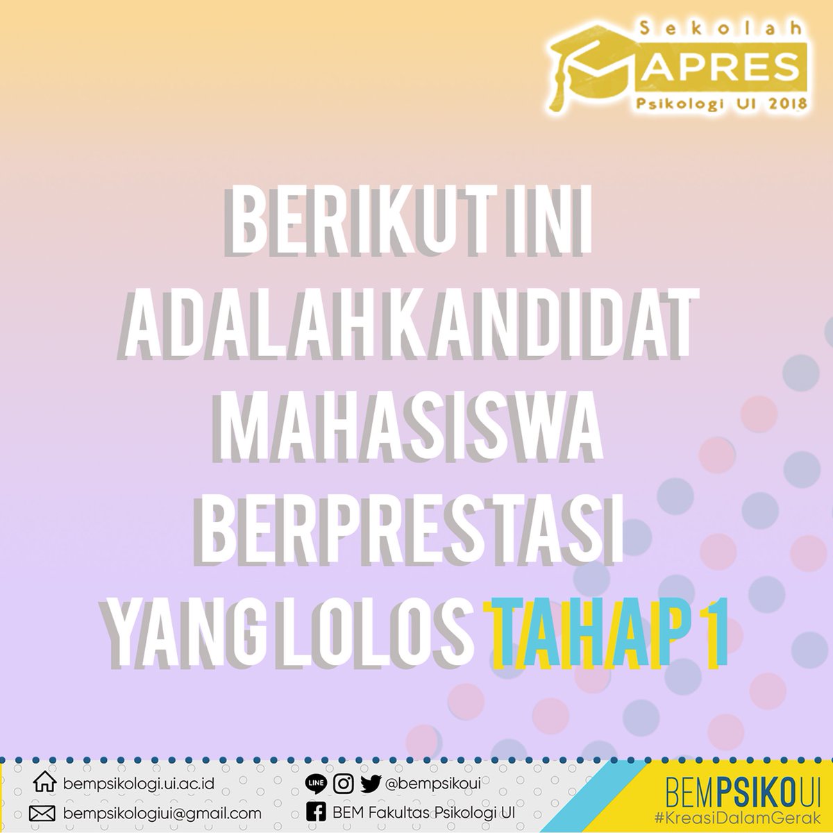 Sekolah Mapres 2017 (@maprespsiko) on Twitter photo 