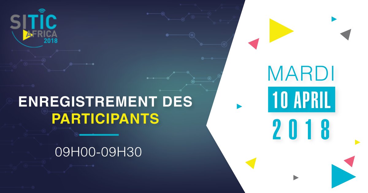 Vous pouvez s'inscrire au #salon ou bien au forum des #instruments #financiers #innovants la matinée de mardi 10 avril 2018 de 9h00 à 9h30
Vous êtes le bienvenu de partager avec nous une expérience riche d'#innovation et des #opportunités.
#SiticAfrica
#siticafrica2018
#PROGRAMME