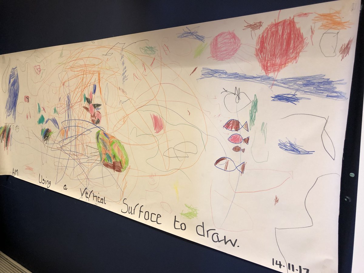 FLoudoun's tweet image. Love seeing the impact in nurseries in Angus. Well done @MaisondieuNsy #prewriting #littlescribblers #verticalsurface #diagonallines