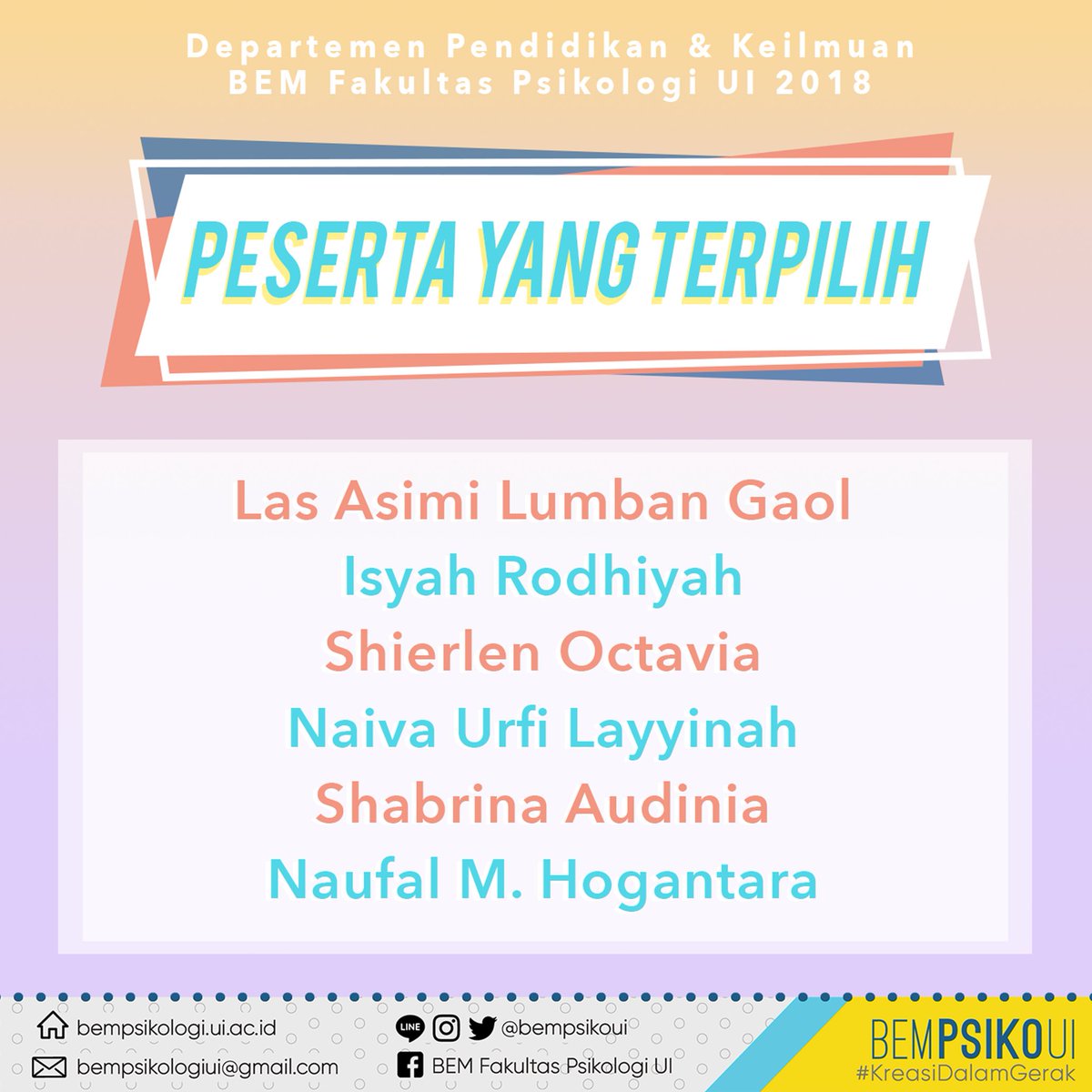 Sekolah Mapres 2017 (@maprespsiko) on Twitter photo 