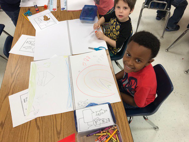 FtBelvoirES's tweet image. Ms. Miller's kindergarten class is working on expressing their feelings!  In this exercise the students are asked to cut out objects and draw how  they are feeling. #FtBelvoirPrimary #Kindergarten #DrawItOut
