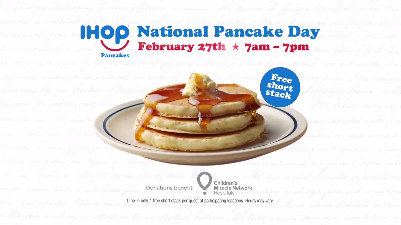 Free Pancakes At IHOP Today