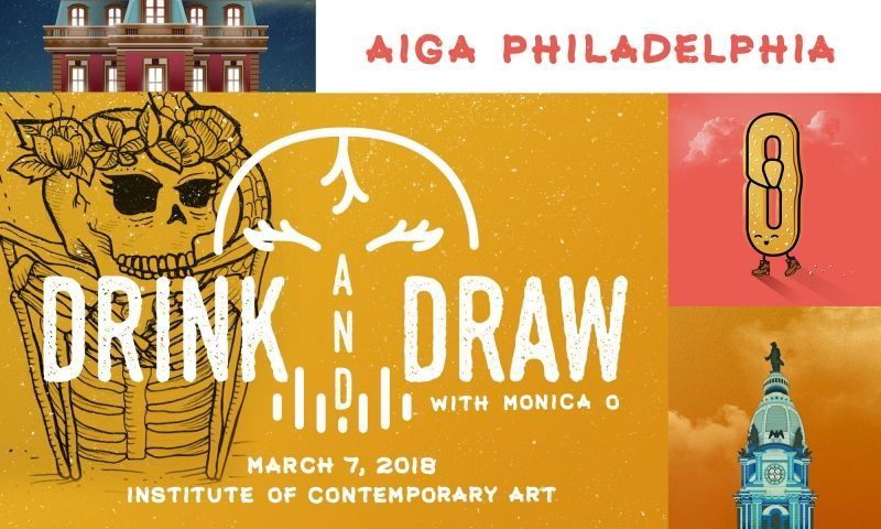 aigaphilly's tweet photo. Drink and Draw is back again! This time we will be at @icaphiladelphia in West Philly. Our guest host, @o_monica, will chat with us about her work and provide inspiration for your drawings. Draw and socialize with local creatives (and check out the art!). https://t.co/g9lvWWCt4k https://t.co/qLzFaGpler