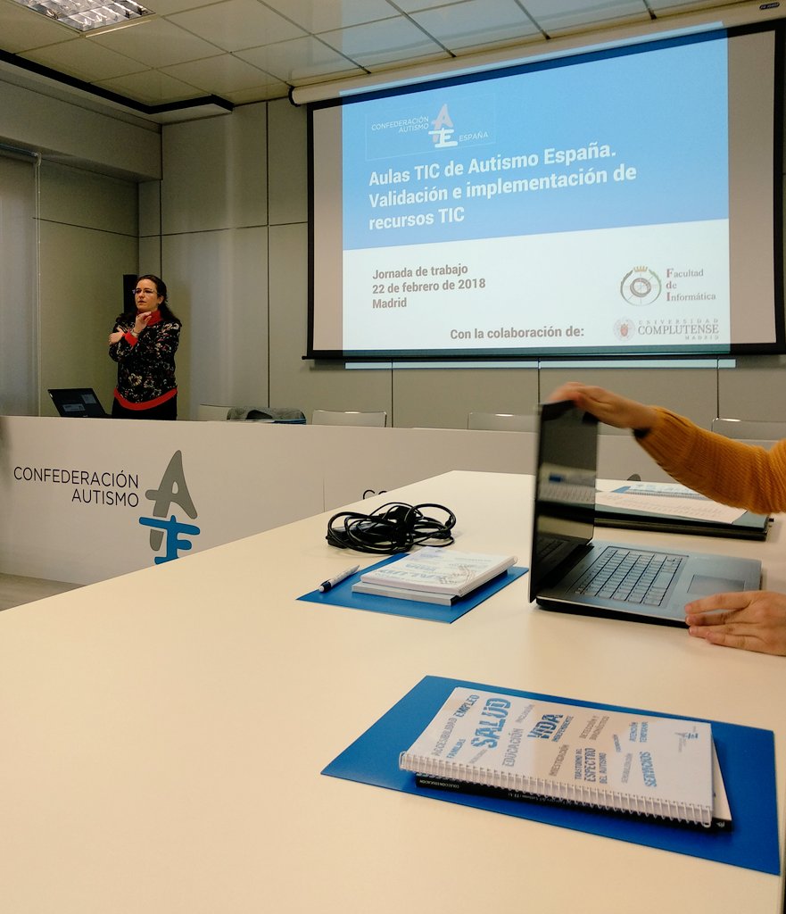 Esta mañana hemos estado en la Jornada de Trabajo del Proyecto de Aulas TIC de <a href="/Autismo_Espana/">Autismo España</a> Nos volvemos a ver muy pronto! <a href="/Asoc_Desarrollo/">Autismo Albacete</a> <a href="/RaquelLacoba/">Raquel M Lacoba</a>