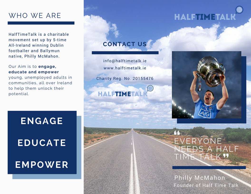 AHalfTimeTalk's tweet photo. ''Everyone needs a half time talk to reflect on what has gone before and to put strategies and focus in place to do better in the second half.''
Philly McMahon, Founder of Half Time Talk
https://t.co/AvKkgGiEMo https://t.co/tgB3pPrHpb