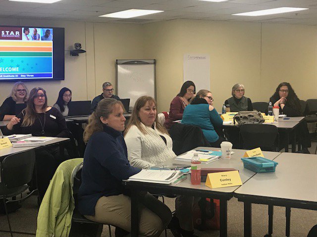 IADeptofEd's tweet photo. Adult education instructors are here today for STAR training (Student Achievement in Reading) to learn new ways to help adult learners aquire the basic literacy skills necessary to succeed. @futurereadyiowa #OACTE #iaedfuture https://t.co/pdXTFBEe9P