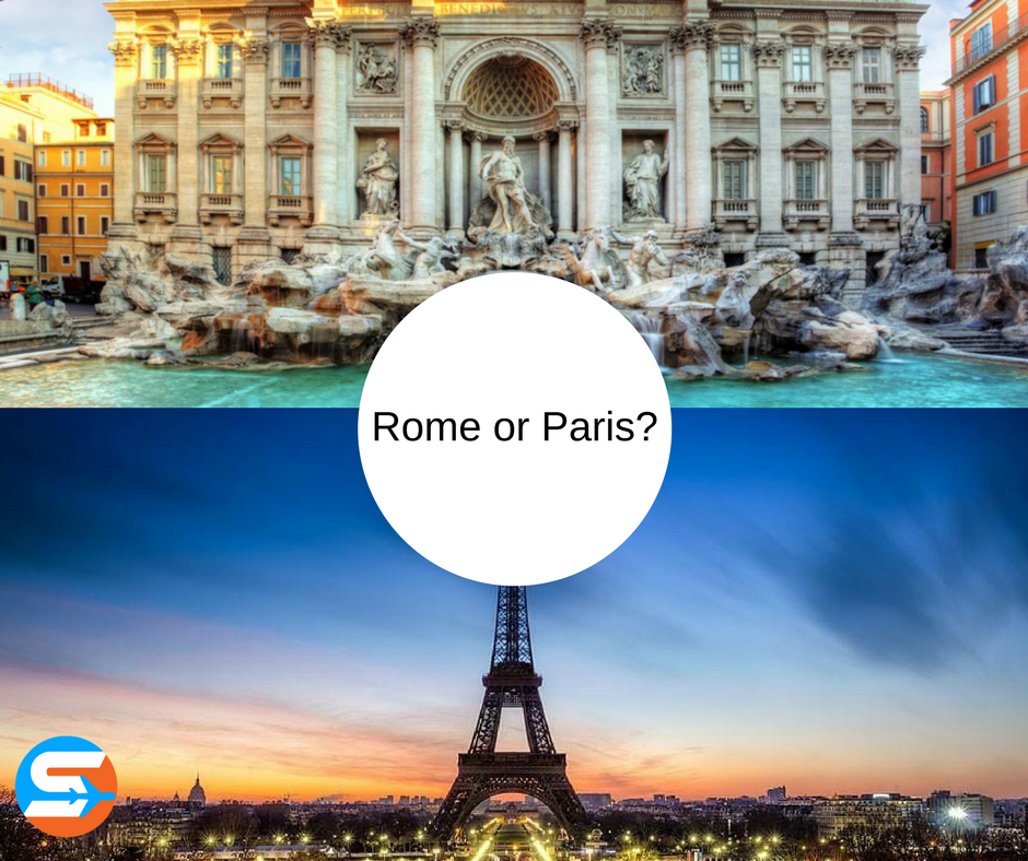 goingtweets's tweet photo. You're handed a free roundtrip ticket to visit Rome or Paris. Which destination do you choose and why? #ThursdayThoughts https://t.co/9M9t26oA94