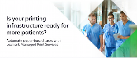 lexmark's tweet image. See the difference print optimization made at Markham Stouffville Hospital. An expansion meant an increasing strain on its printing infrastructure, along with the need to protect sensitive data: bit.ly/2ELl0DP