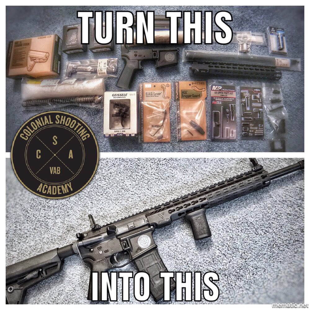 FSCVABeach's tweet photo. “The whole is greater than the sum of its parts.” -Aristotle
CSA has everything you need for an AR build. #csavab #csavb #colonialshootingacademy #ar15build #pewpewpew #pewpewlife #gunporn #gunstore #gunrange #aeroprecision #magpul #bcm #geissele #ballisticadvantage #vg6 #vltor https://t.co/txA9b59kjE
