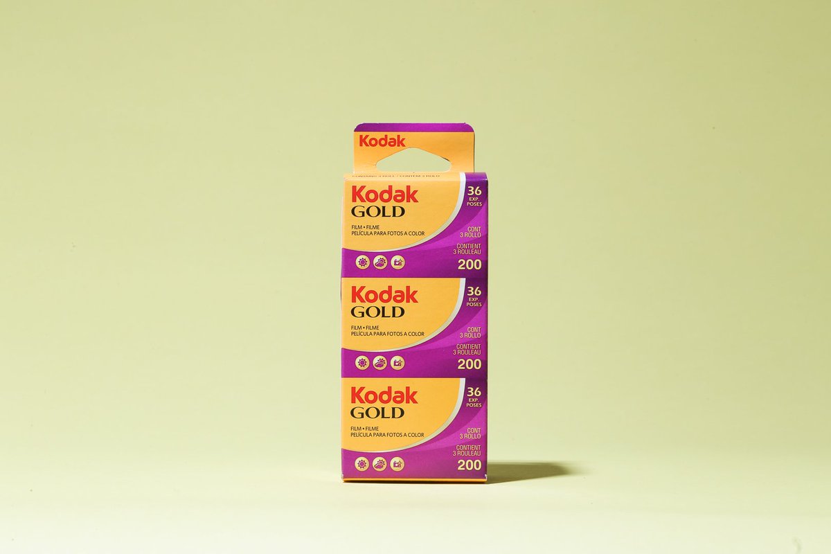 AcmeCameraCo's tweet image. For sale: #KodakGold #35mm film. A 3-pack for only $9.75. Don&apos;t be silly, snag yours before they&apos;re gone! #AcmeCameraCo.