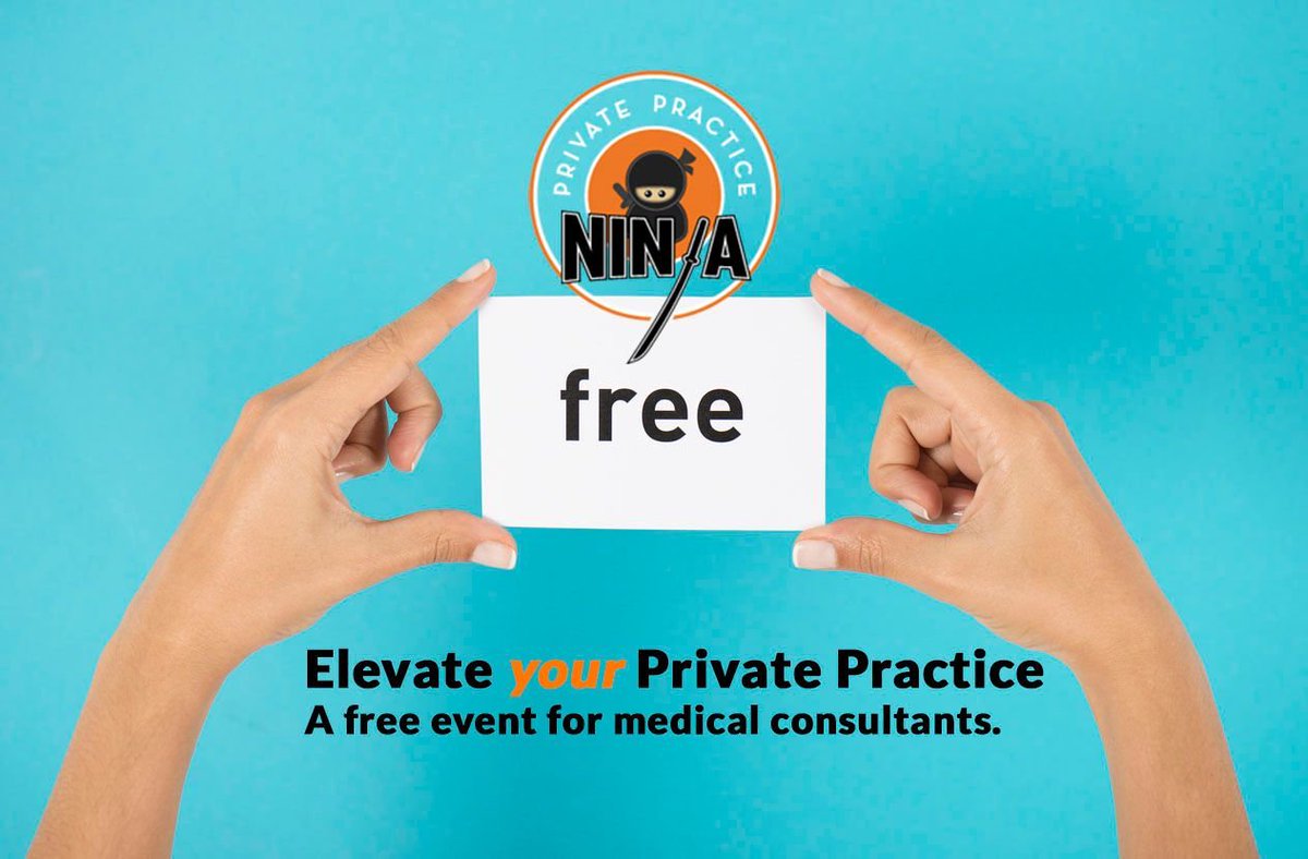 Come and see me and other professionals at the top of their respective fields at a free event. Secure your seat now!  buff.ly/2FmMLDI #growyourprivatepractice #elevateyourprivatepractice #doctify