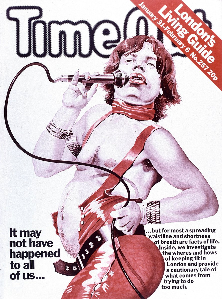 TimeOutPics's tweet image. Cracking Mick Jagger cover from 1975. #TimeOutArchive @MickJagger @RollingStones