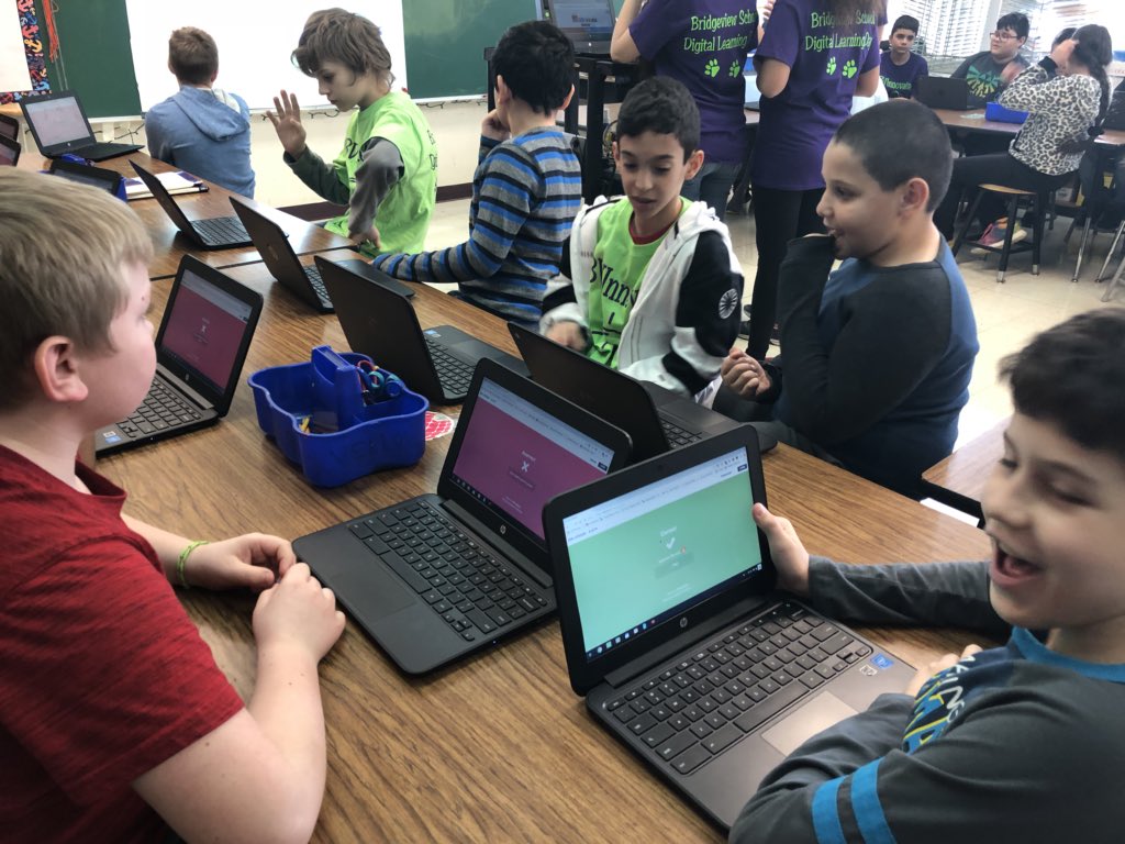 dmckiernan's tweet photo. #Kahoot presented by Mrs. Malewicz’s 6th graders to Mrs. Miele’s 4th graders. #isdfutureready #BVInnovates #Bvgobobcats #isd109pride https://t.co/UG5kyDJQxm