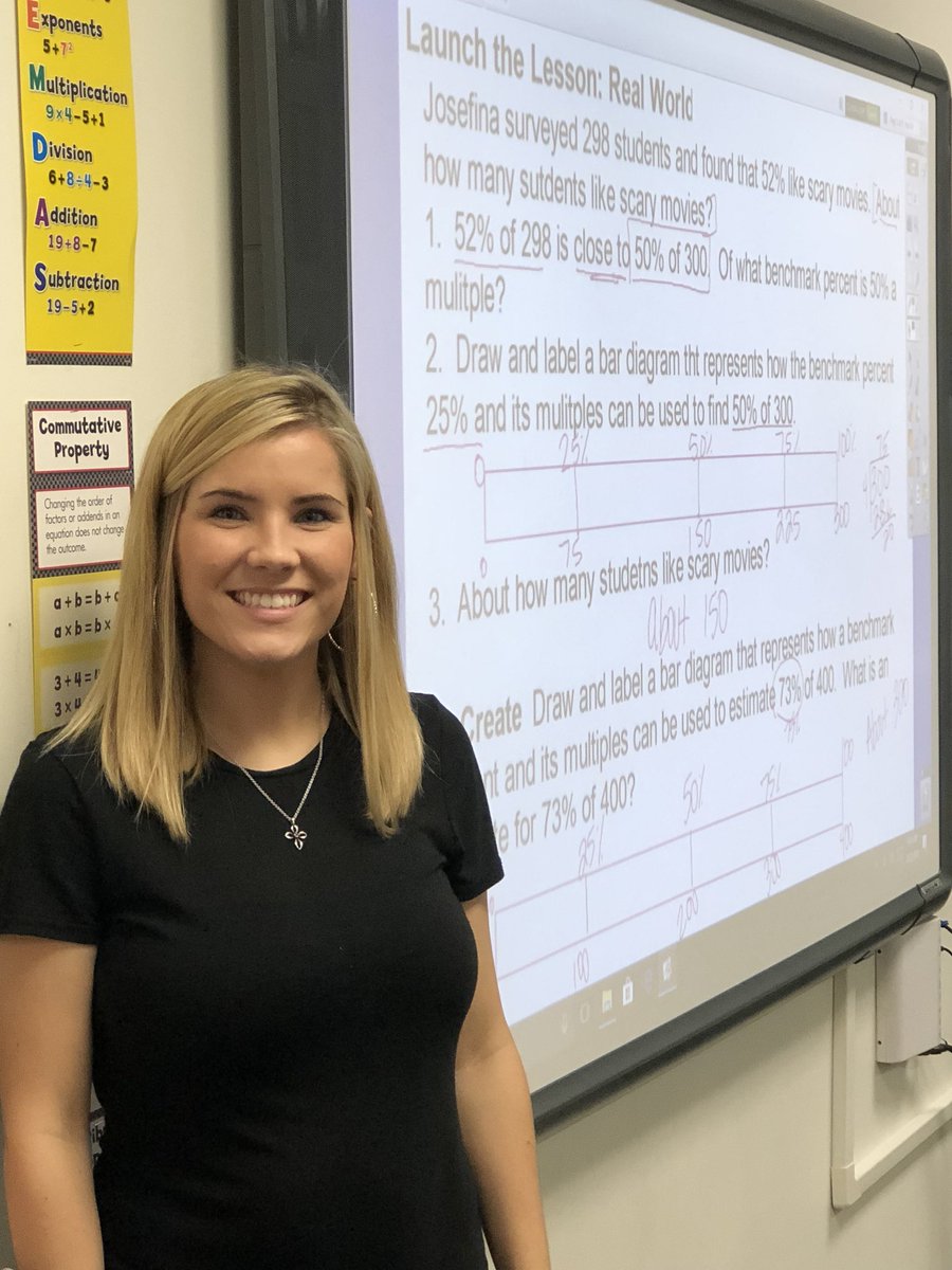 EdTechGina's tweet image. HJS Eagles in Ms. Darlington’s class using @Promethean to review percents @FABEdTech #gccisdedtech #edtechwin @GCCISD #DLDay