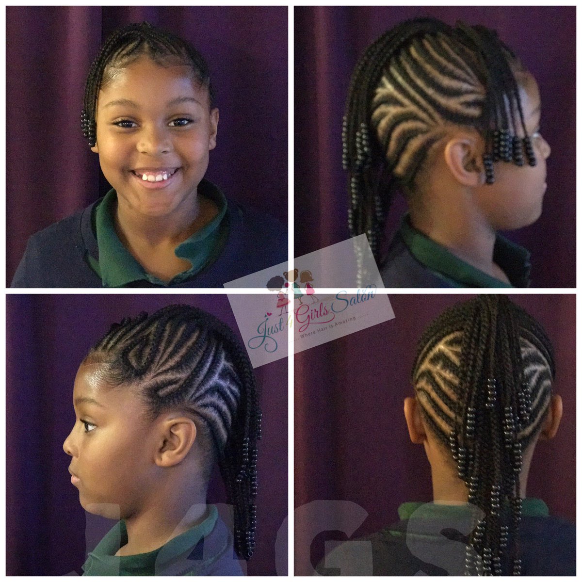 Just4GirlsSalon's tweet photo. Hairstyle: Mohawk with ends braided. Book your next appointment with us!#just4girlssalon #braids #happyclients #atlantalocation #smyrnalocation #curls #trims #pink #allgirlssalon #momsofgirls #dadswithgirls #iphone7camera #bubblybeautiful #haircare #girlsrocks #atlantahairstylist https://t.co/78vRyO9qoL
