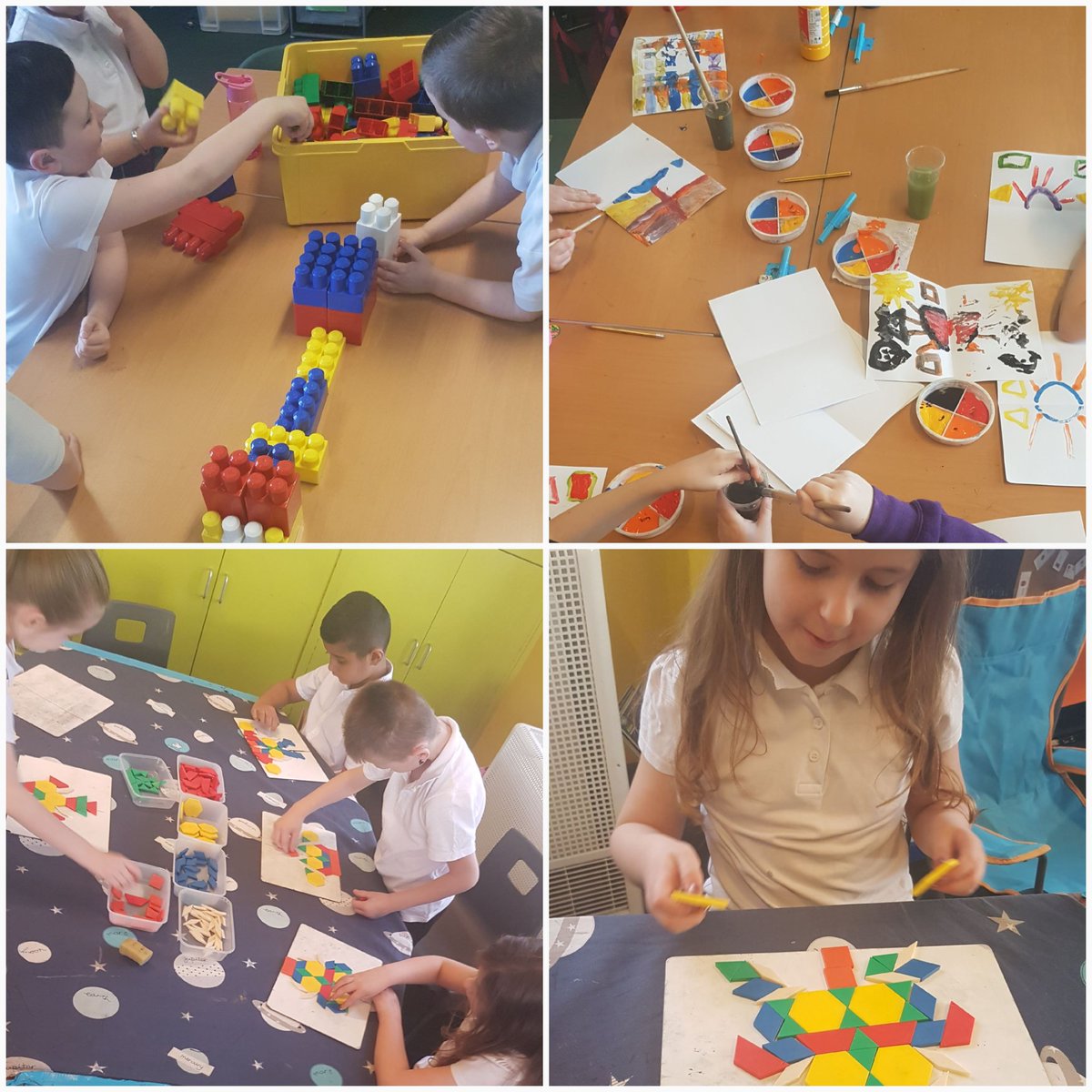 p12langlees's tweet photo. We were learning how to make symmetrical patterns today #painting #lego #smartboardgame #tiling #grids #activelearning #outermaths https://t.co/5E5o945vxK