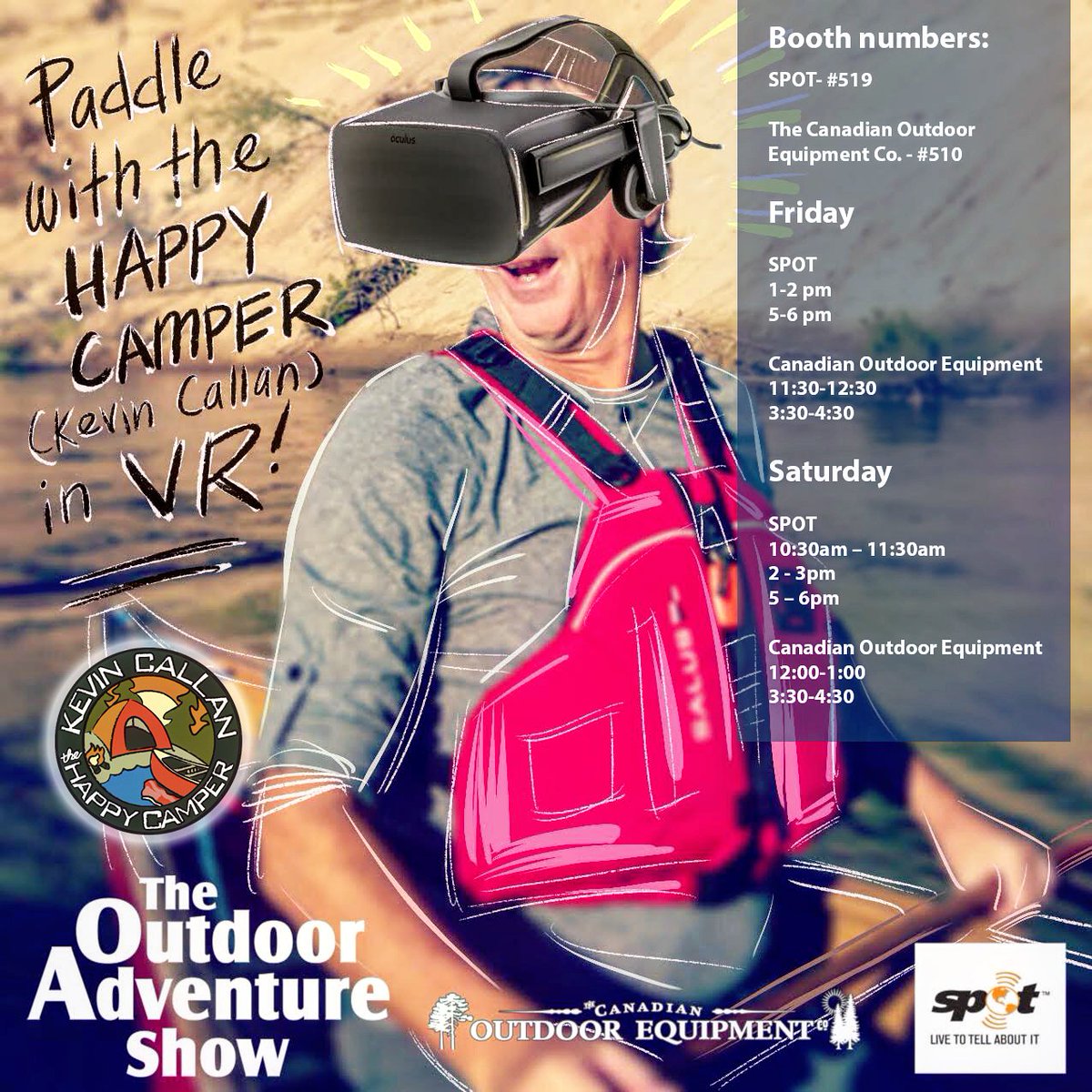 BirchbarkMedia's tweet photo. Get over to @OutdoorAdvShow and paddle with @KCHappyCamper (Kevin Callan) in VR! The 360 video we produced for @novascotia tourism will make you feel like you're part of the experience, right next to The Happy Camper himself! 🛶😁🌞 #outdooradventureshow https://t.co/utmOQWOl1b