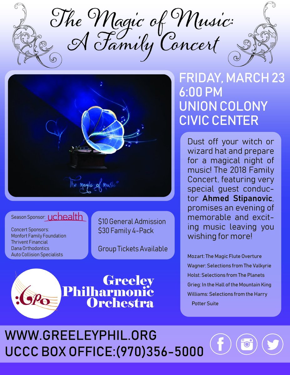 CurrierInn's tweet photo. SPECIAL DEAL on this concert Just$10 a ticket!! Truly magical! Tix at #UCCC now  #GPO #OldOrchestraNewAttitude https://t.co/zbHHD8q8Kt