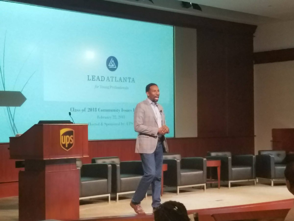 andreforatlanta's tweet photo. Enjoying my time today @LEADAtlanta tackling community issues around transportation. Thanks to @UPS for hosting. https://t.co/VFLEq0fYTX